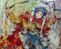 Handmade silk embroidery art painting